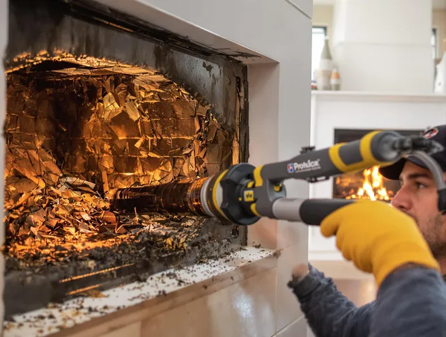 Professional chimney cleaning by Fairhaven Chimney Sweep in Fairhaven, MA