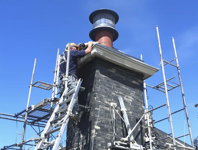Sturdy chimney crown finished by Fairhaven Chimney Sweep in Fairhaven, MA