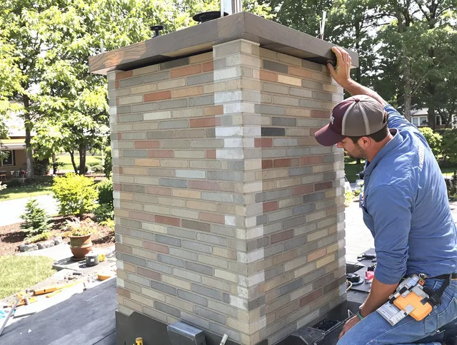 Fairhaven Chimney Sweep completing a modern chimney remodel in Fairhaven, MA