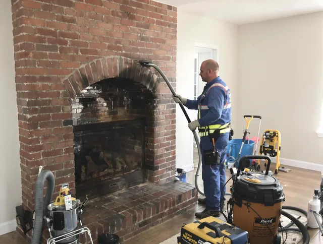 Fairhaven Chimney Sweep expert performing detailed chimney sweep in Fairhaven, MA