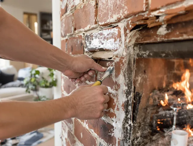 Routine fireplace repair by Fairhaven Chimney Sweep in Fairhaven, MA